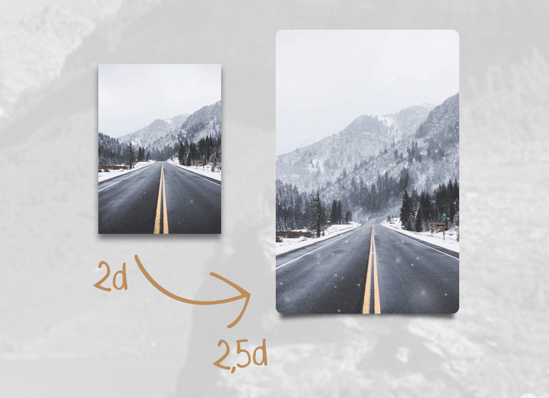 Parallax method for making your photos alive