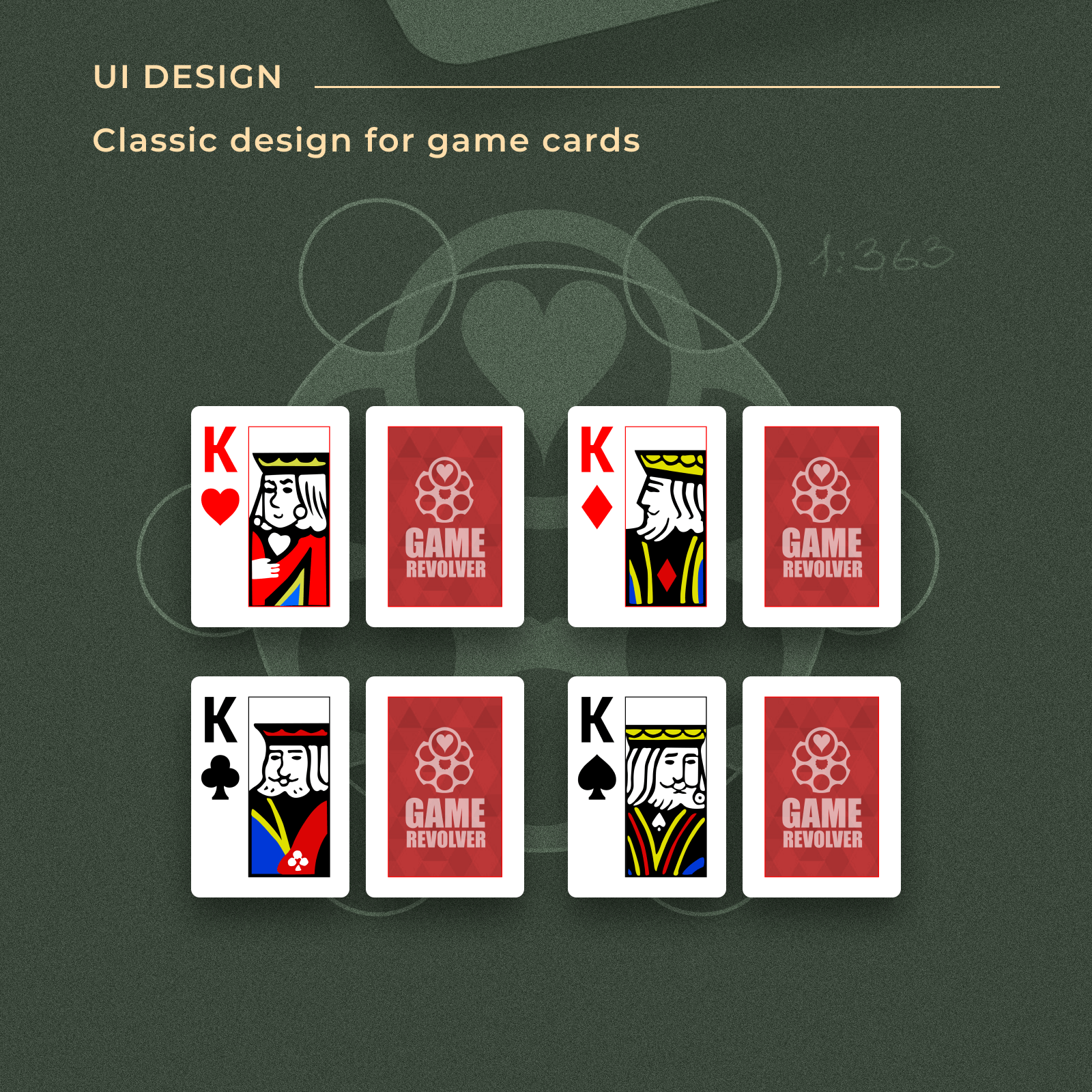 Классический дизайн игрового поля для покера
